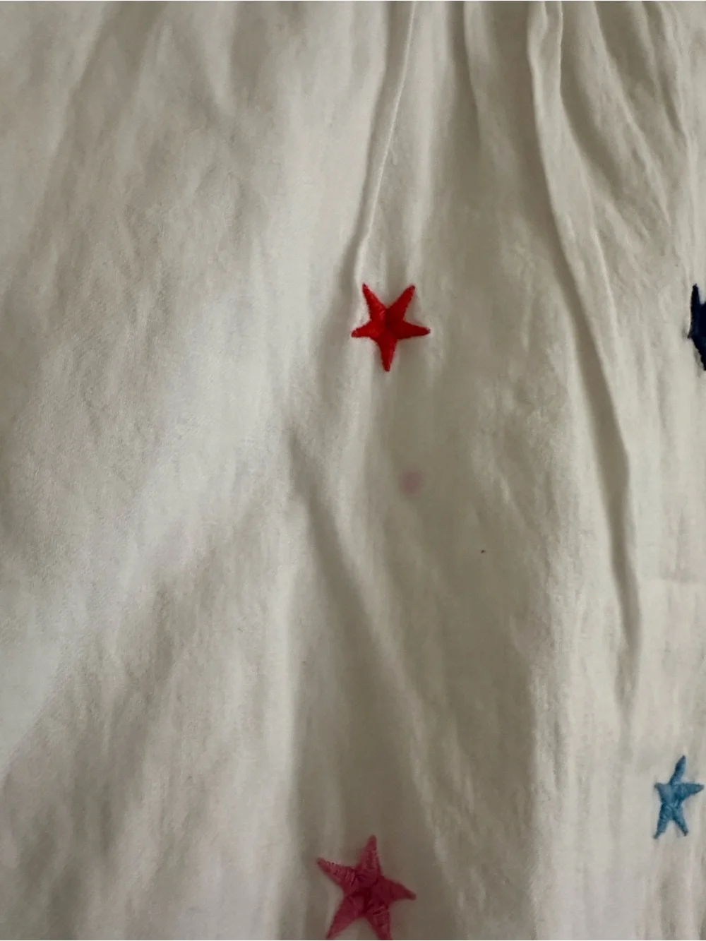 Boden White Multicolored Embroidered Stars Dress Kids Girls 7-8Y